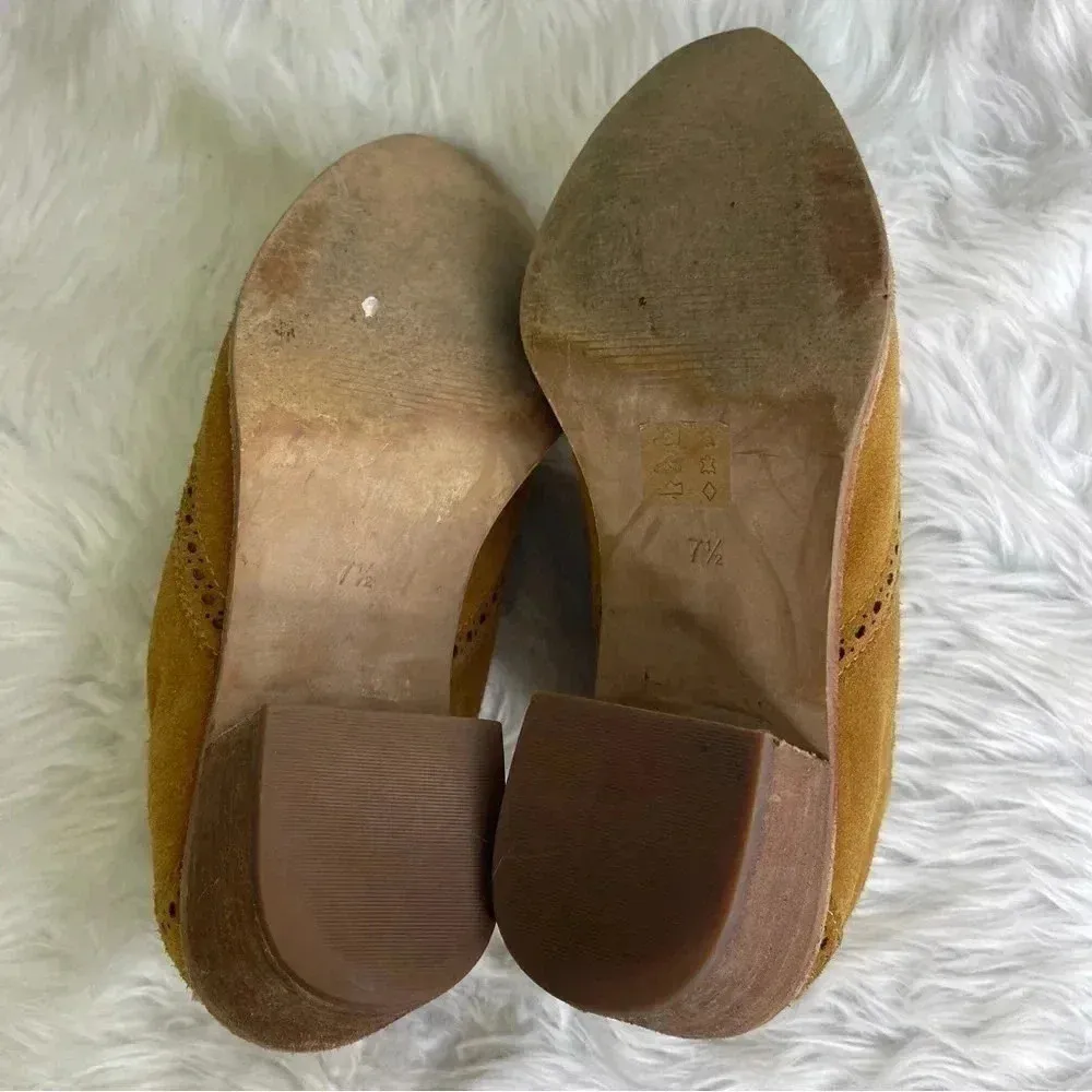 Madewell Suede Leather The Grayson Brogue Chelsea Boot Size 7.5 - Image 8