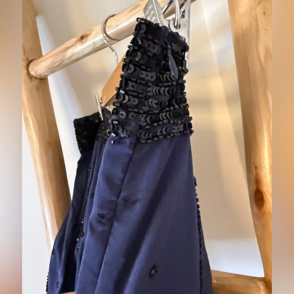 Piece of Cake Navy Blue Sequin Embellished Shorts Large Imported - Image 6