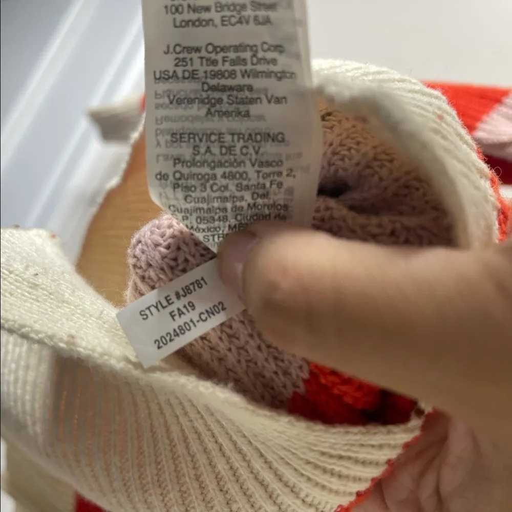 Madewell patch pocket striped multicolor ribbed pullover sweater‎ Small - Image 10