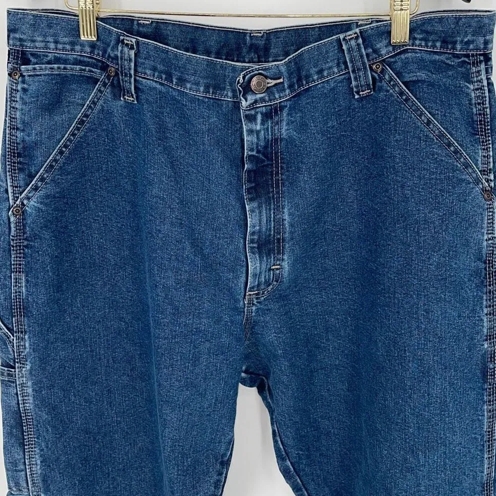 Wrangler Mens‎ Straight Jeans Original Fit Medium Wash 94LSWDV Blue Size 38x34 - Image 2