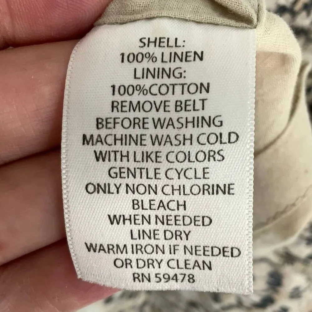 Cynthia Rowley | Size 6 | Linen Tribal Ink Splatter Print Boho Sheath Dress - Image 6