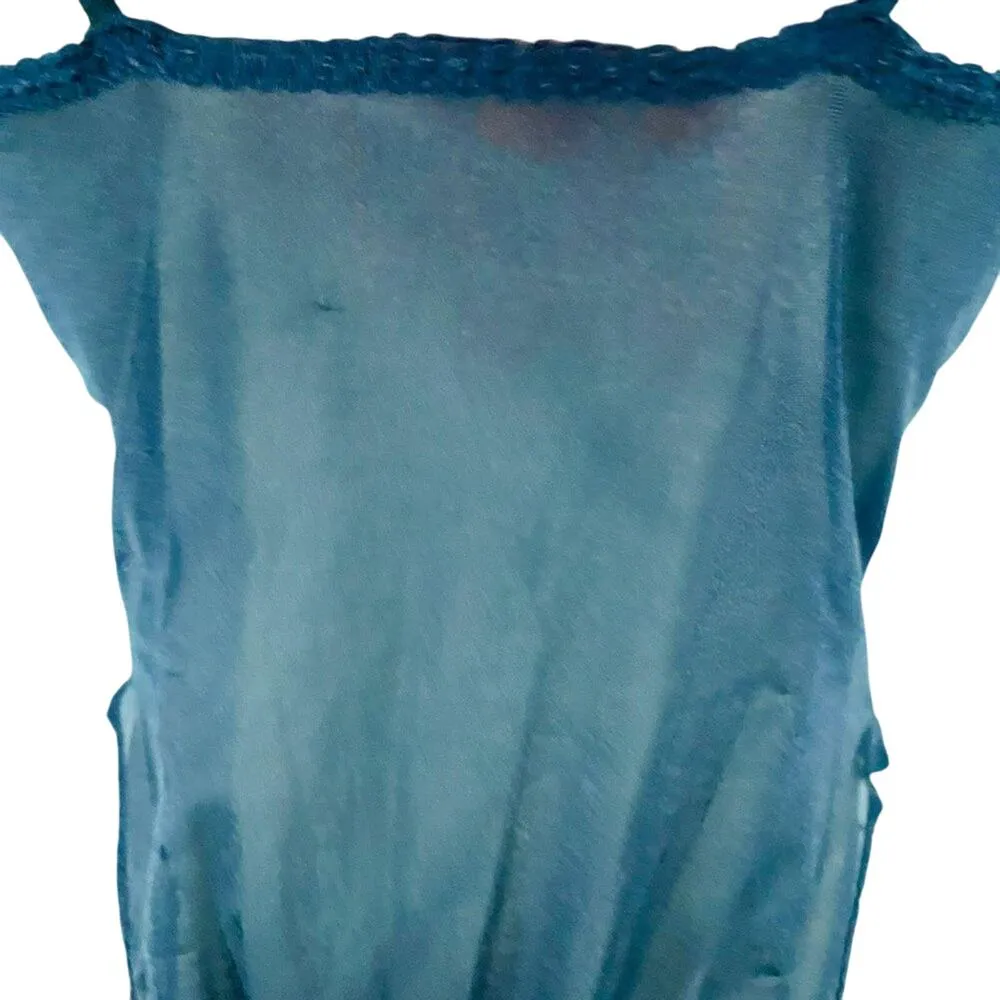 Vintage Black Satin Lace Sexy Teddy Lingerie Large Womens - Image 4