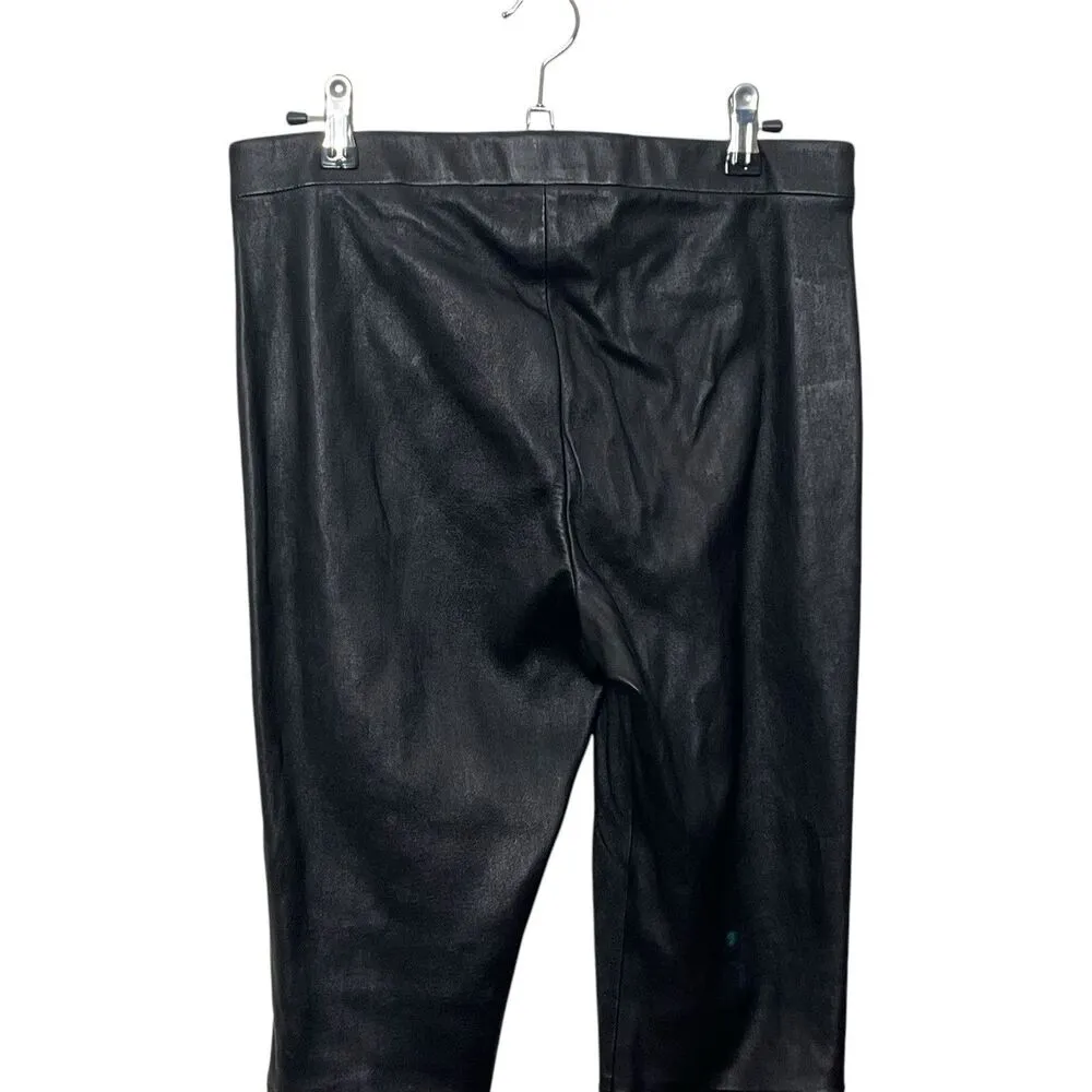 Theory Adbelle L2 Leather Pants Women’s Size 8 Black High Rise Skinny Stretch - Image 7