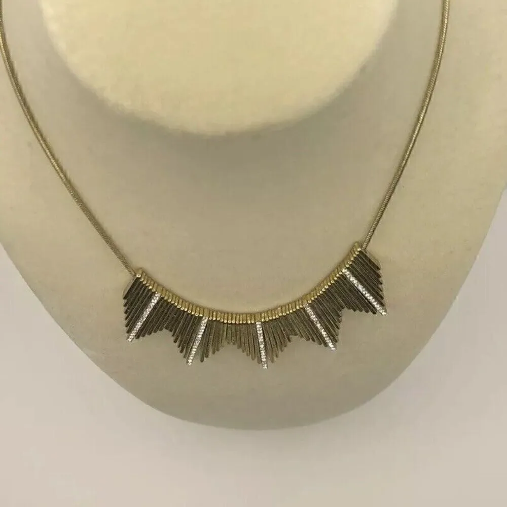 Sterling Forever Triple Layered Bar Necklace Gold - Image 3