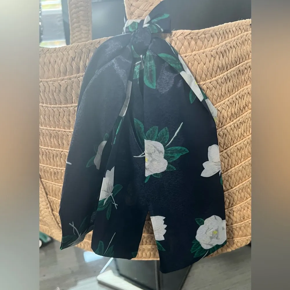 DRAPER JAMES everyday straw bag with floral scarf - Image 4