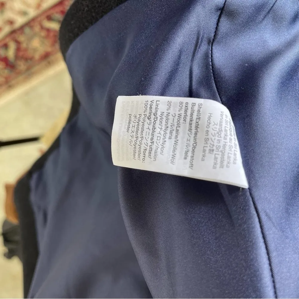 J Crew Plus Chateau Parka black Stadium Cloth Nello Gori wool blend coat size 22 - Image 6