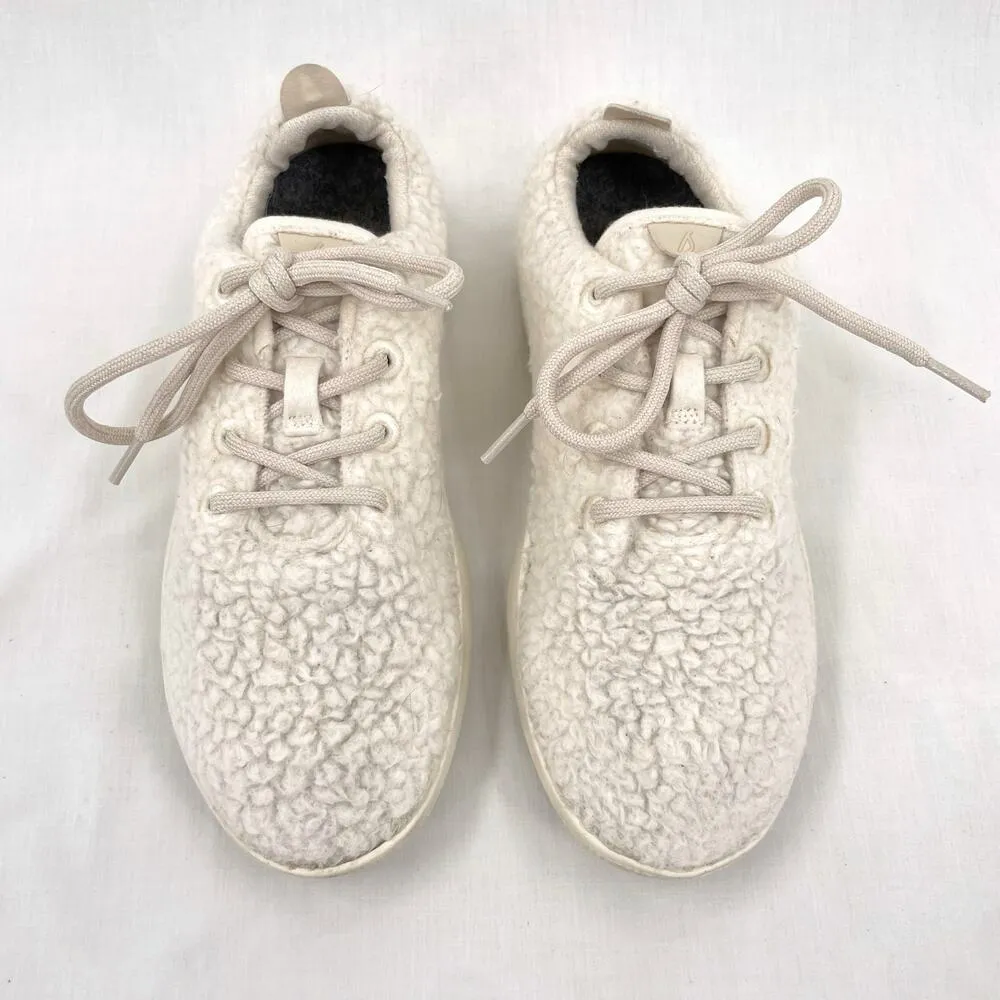 Allbirds Wool Sneakers Runner Fluffs White Merino Wool Athletic Shoes US Size 9 - Image 3