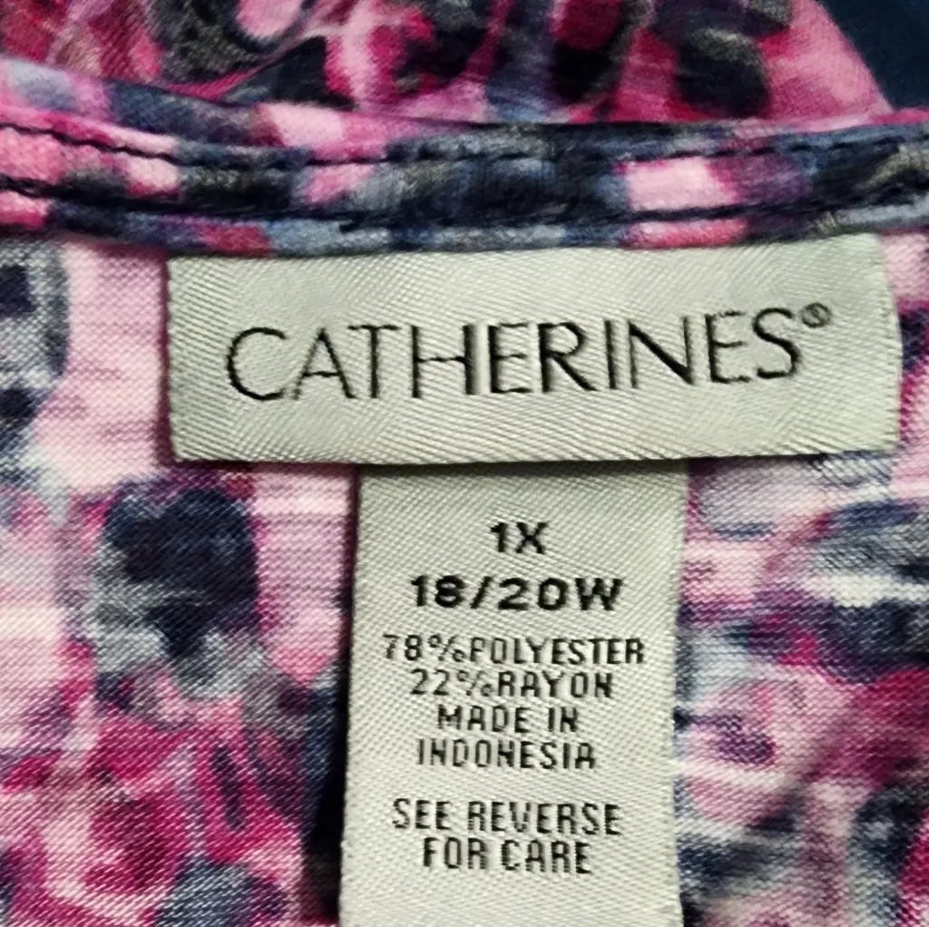 Catherines Sleeveless Blouse Size 1X (18/20W) - Image 4
