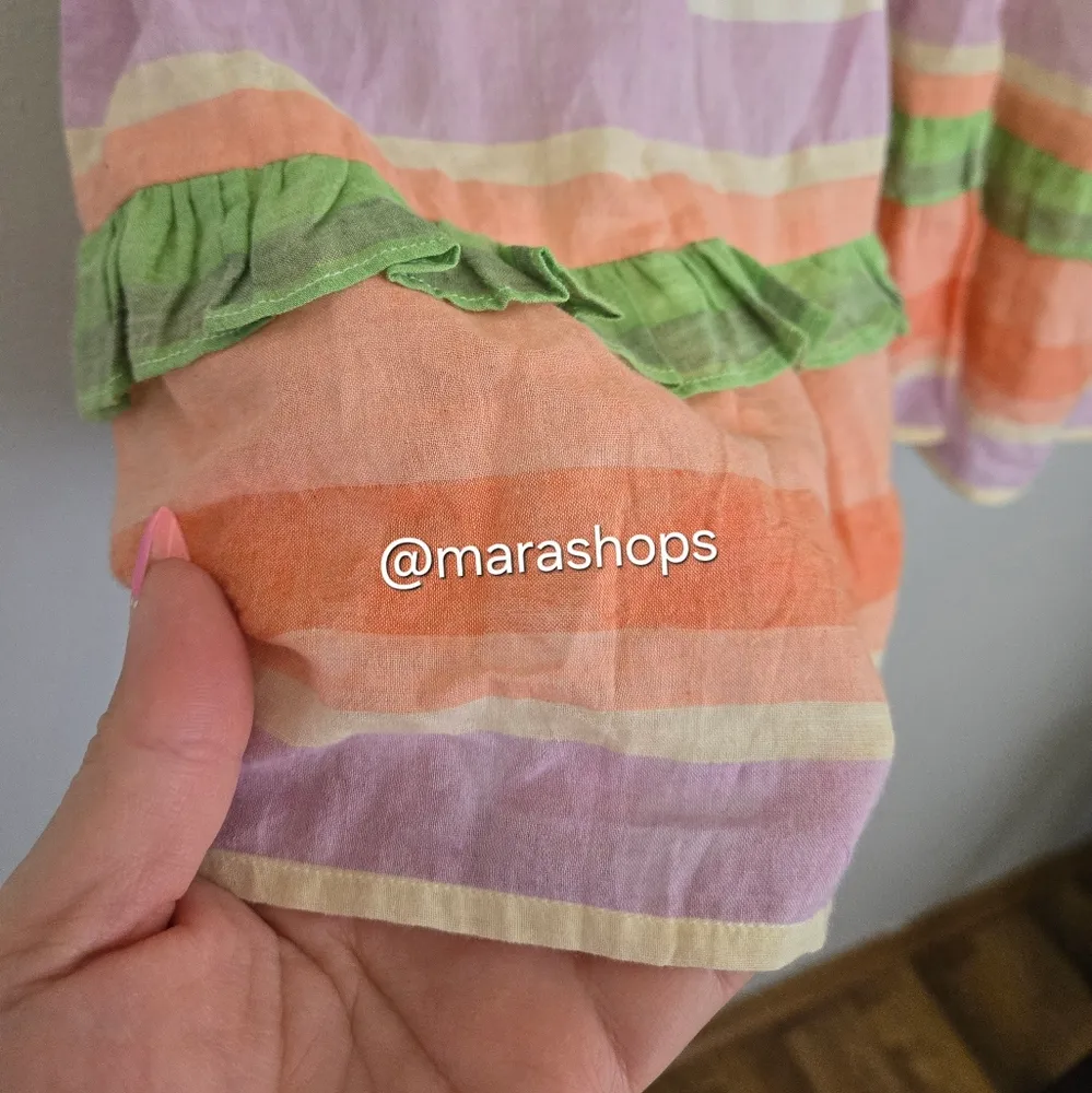 Banjanan Becca Fruit Stripe Mini Dress Orange - Image 5