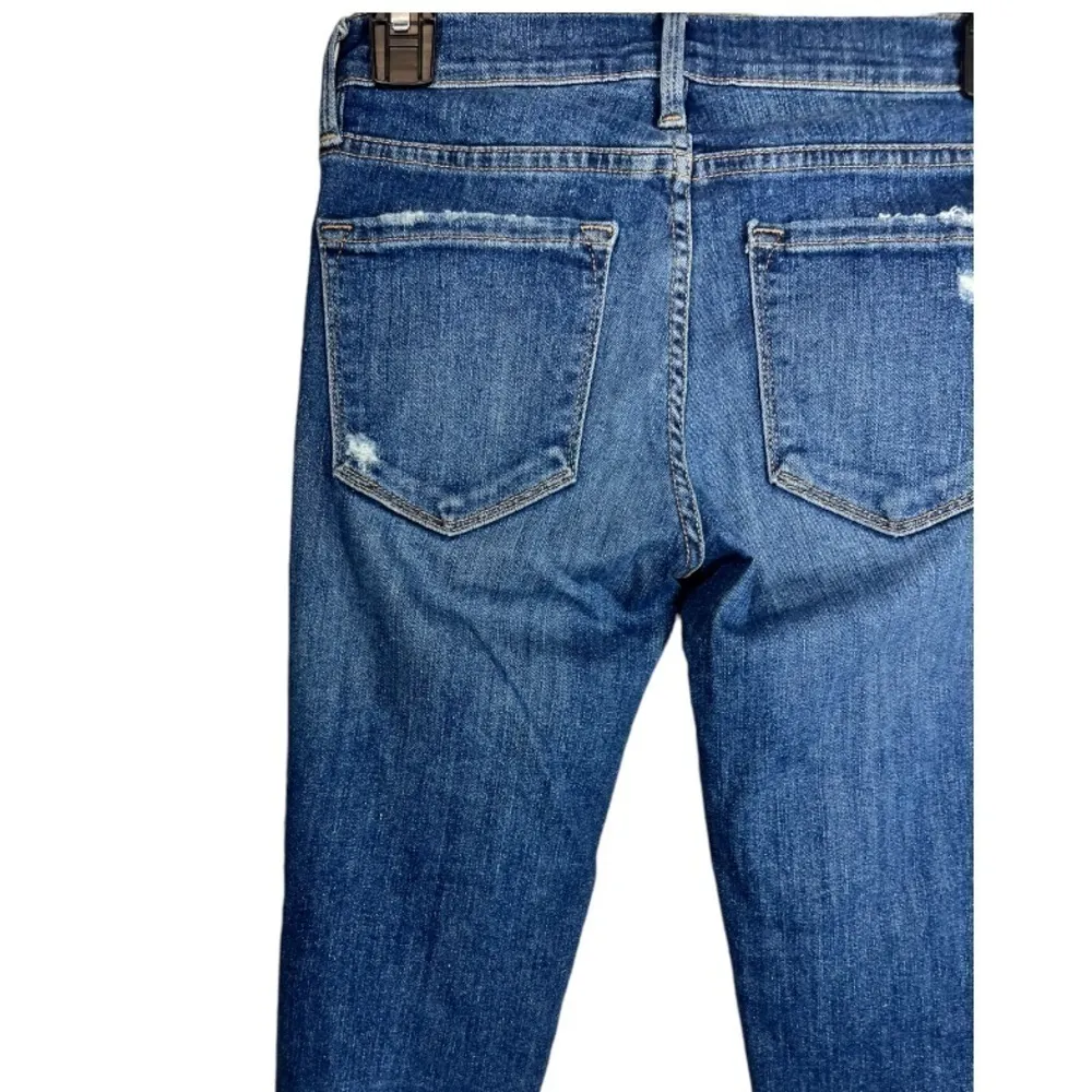 Frame‎ Le Skinny de Jeanne Distressed Skinny Jeans Size 24 Denim Casual - Image 12