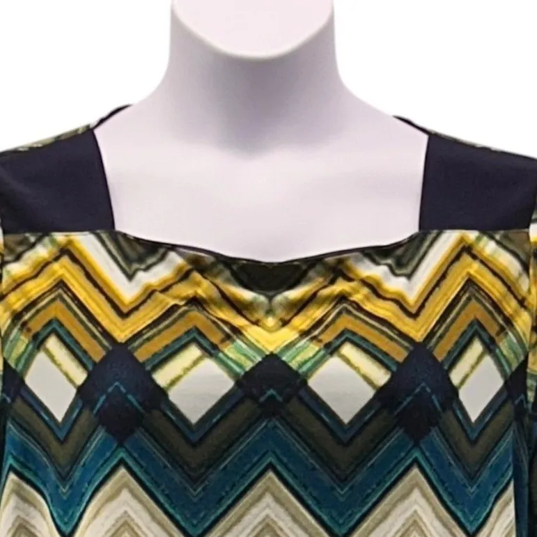 Susan Graver Liquid Knit Blouse Blue XL - Image 3