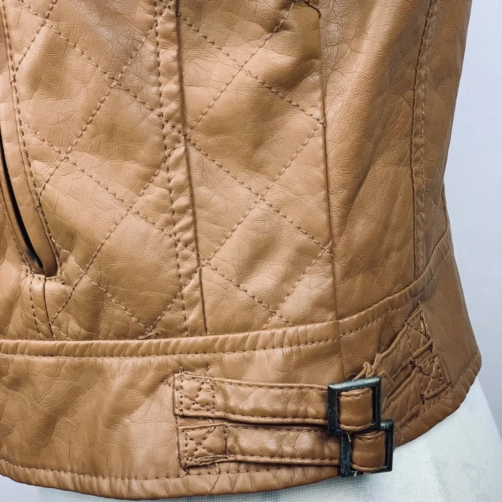 Bongo Moto Brown Jacket Size M - Image 6