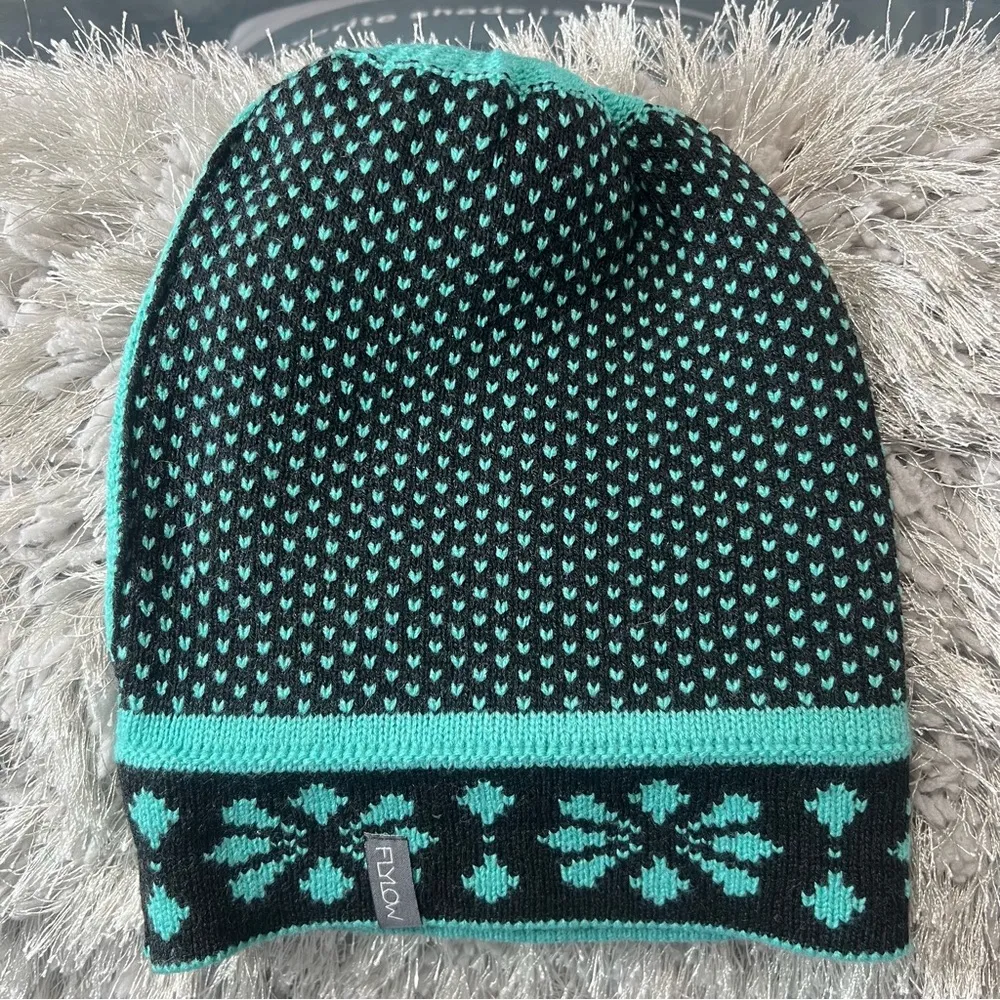 Flylow Women’s Nova Pom Beanie Winter Hat Black - Image 5