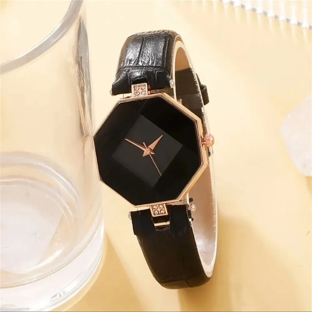 5pcs Set Watches Set Luxury Rhinestone Women Fashion Elegant Wristwatch Quartz Black - Image 4
