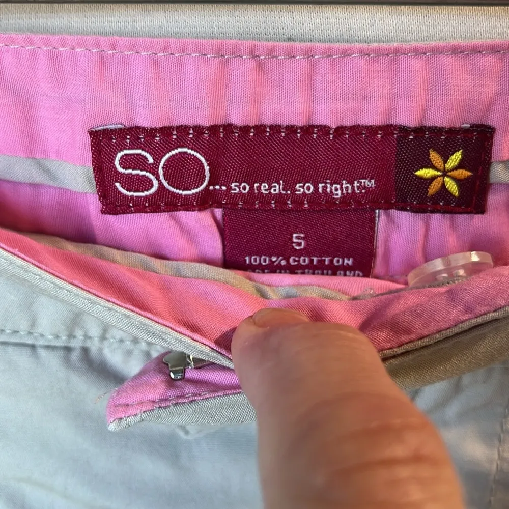 Khaki Mini Skirt Cotton SO Womens 5 - Image 3