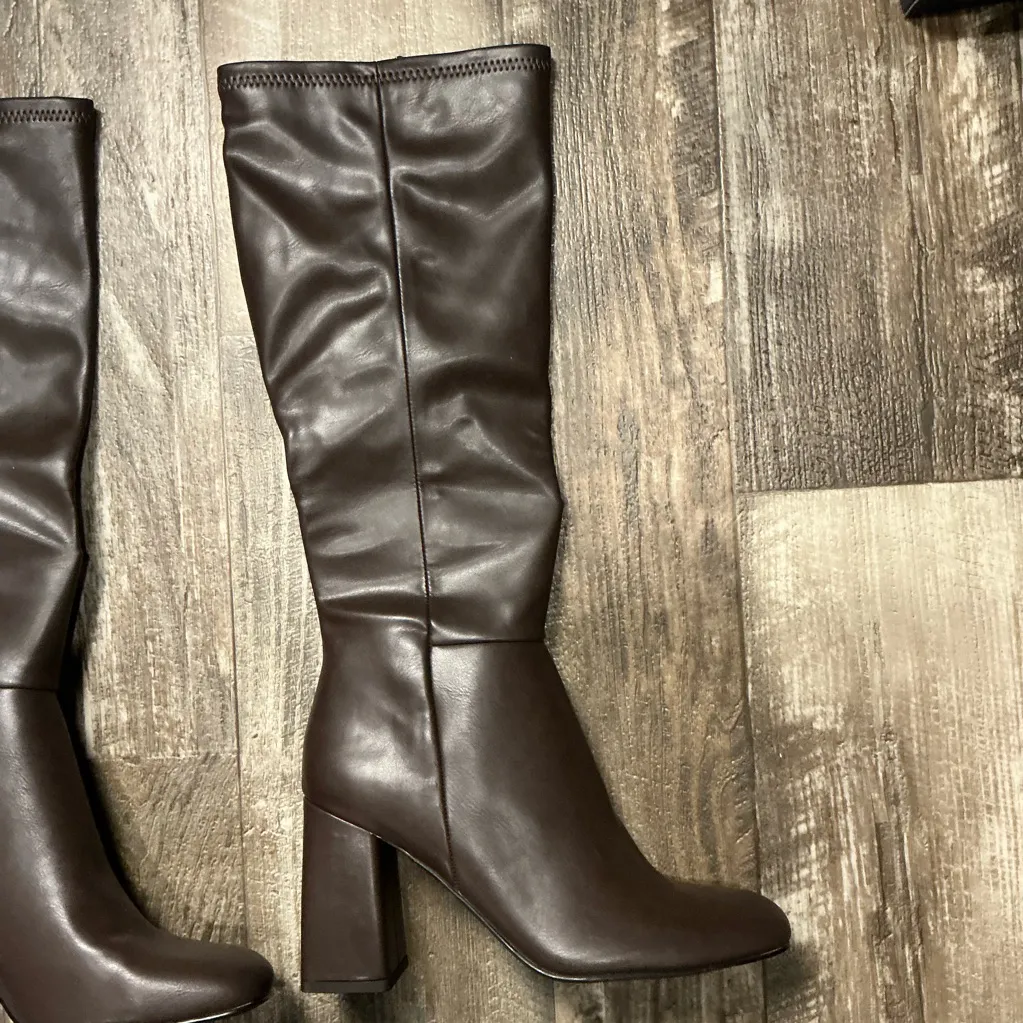 Madden Girl Dark Brown Heeled Boots Size 9 - Image 12