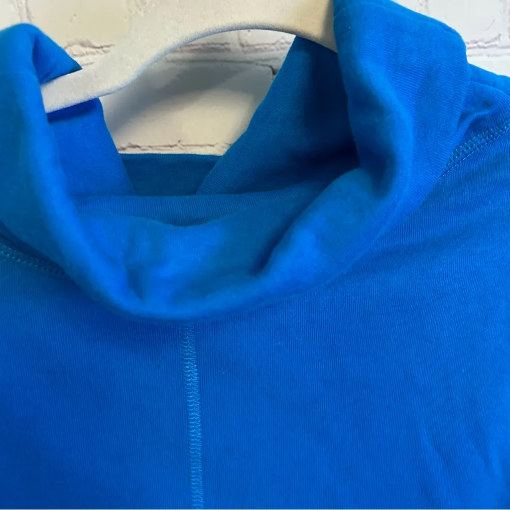 Ruby Ribbon royal blue cowl neck zip back pullover sweater size XL athleisure - Image 4