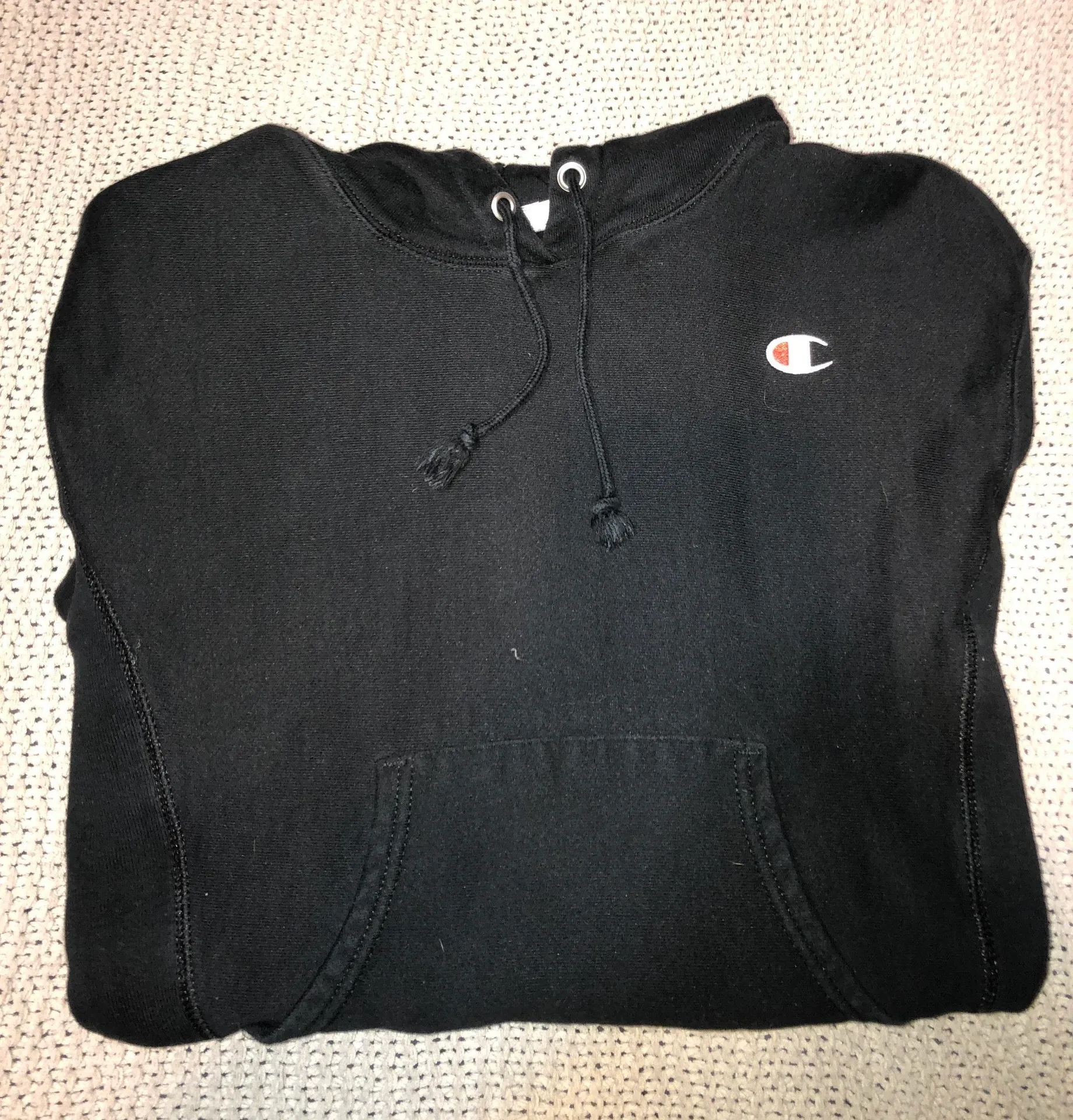 Champion Black Hoodie - Image 2