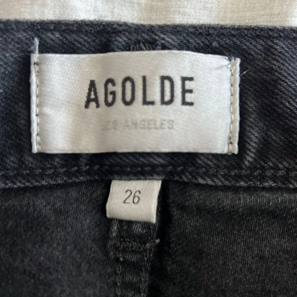 AGOLDE Women’s Black LANA ‘90s High Waist Straight Leg Jeans‎ Size 26 - Image 5