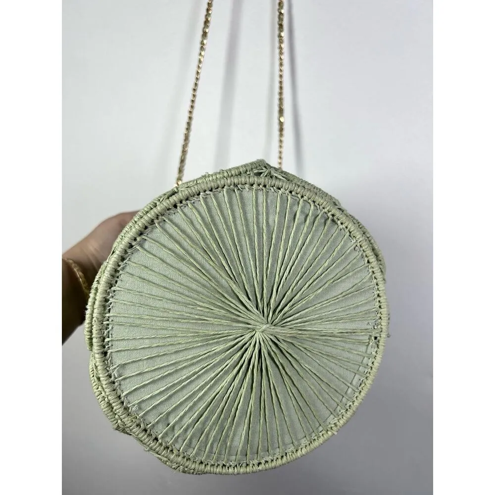 House of Harlow 1960 Raffia Hand Woven Bucket Bag NWT - Image 6