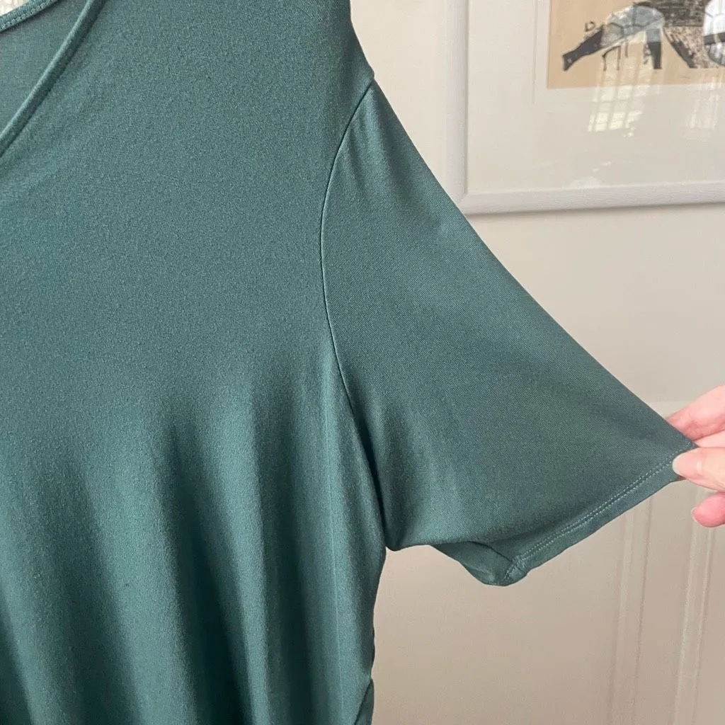 Universal Standard Liquid Jersey Emma V Neck Easy Tee Green XS 10 12 L - Image 4