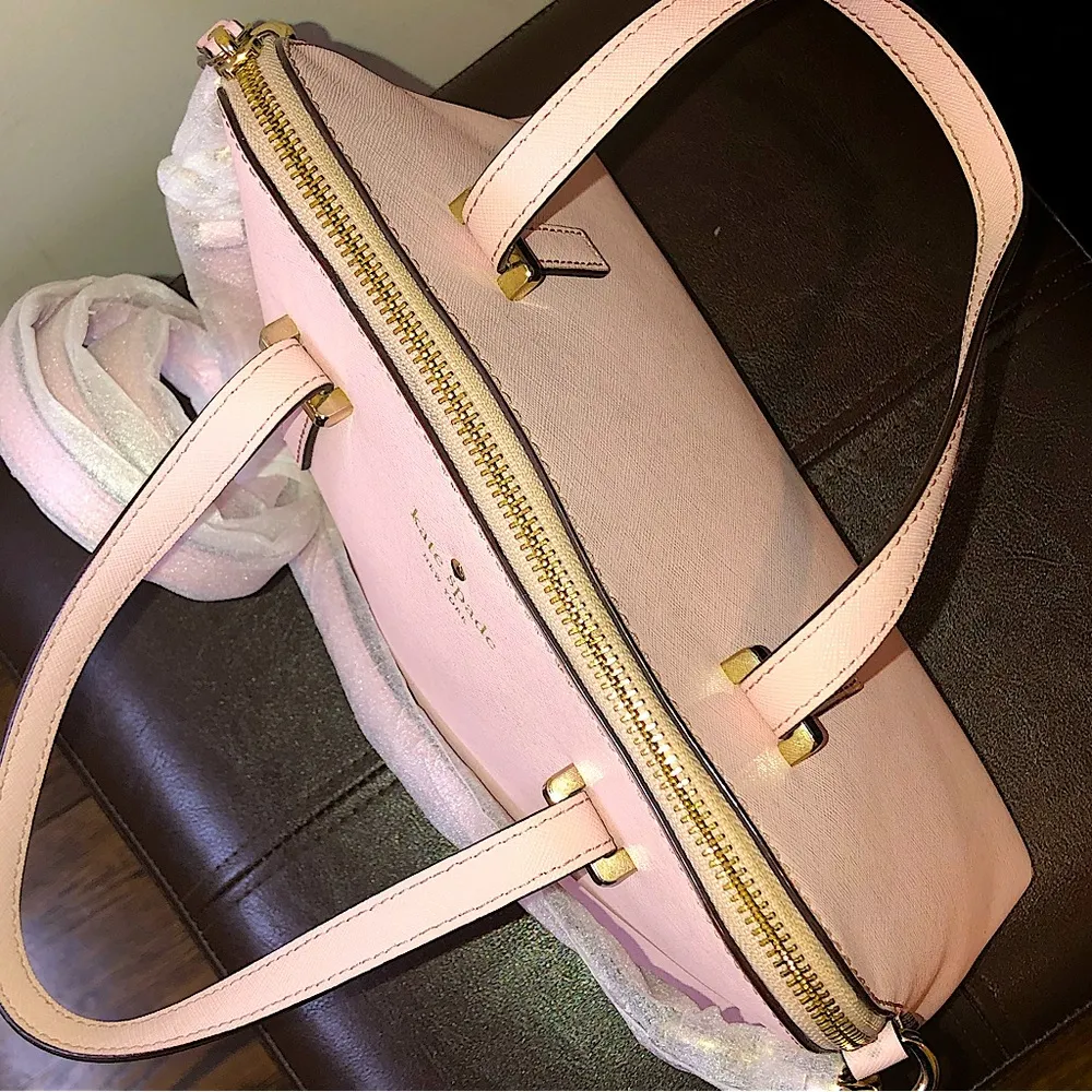 KATE SPADE Pink Cedar Street Maise Leather Top Handle Tote Crossbody NWOT - Image 4