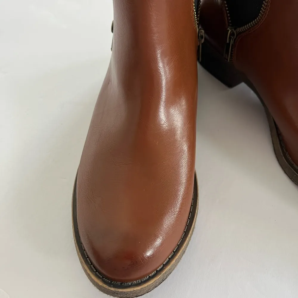 Rocket Dog Sleek Ankle Booties with Elastic Panels Size 9.5 Brown - Image 8