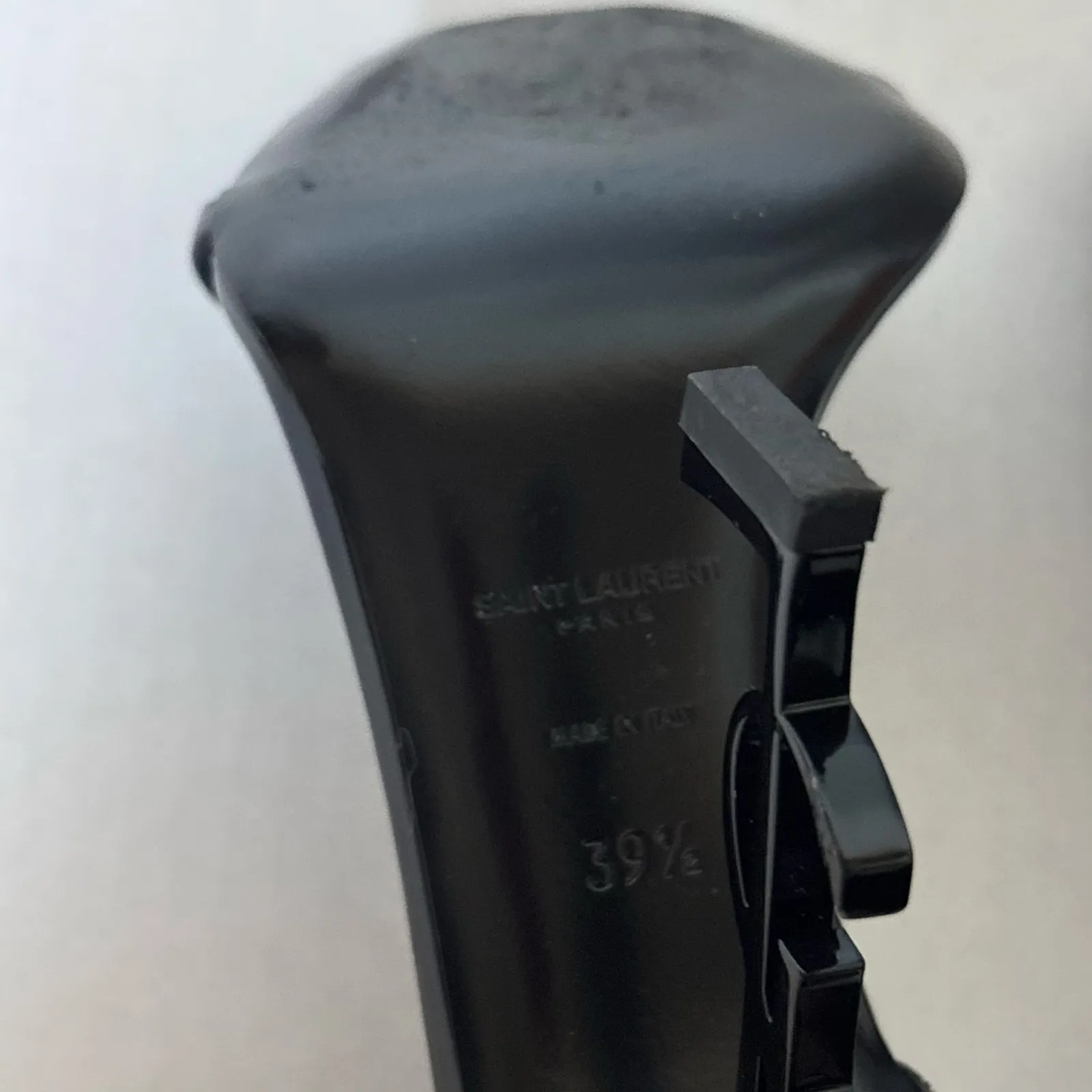 Saint Laurent Opyum YSL High Heel Patent Leather Sandal Pumps Black Size EU 39.5 - Image 10