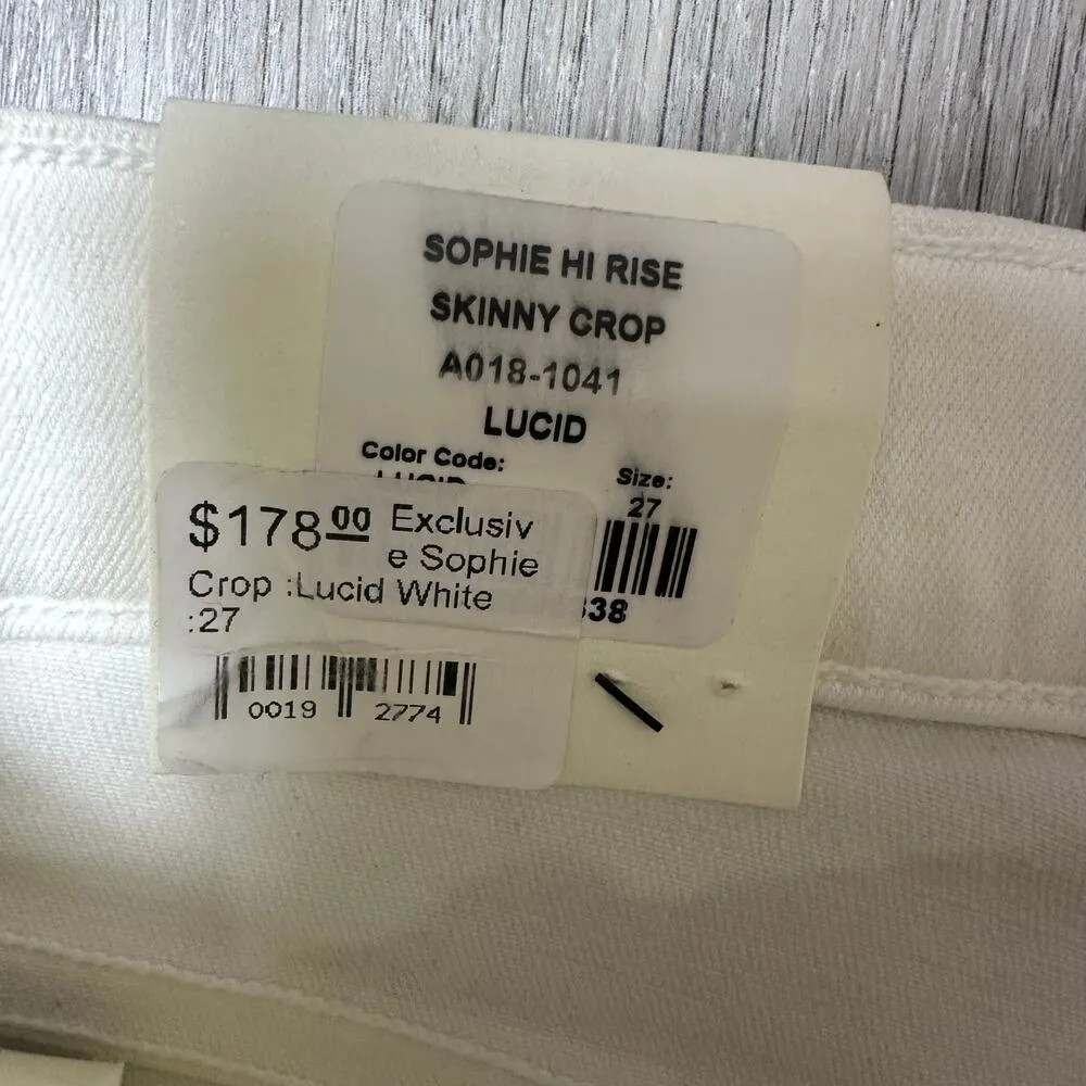 Agolde Sophie Hi Rise Skinny Crop in Lucid White NEW - Image 6