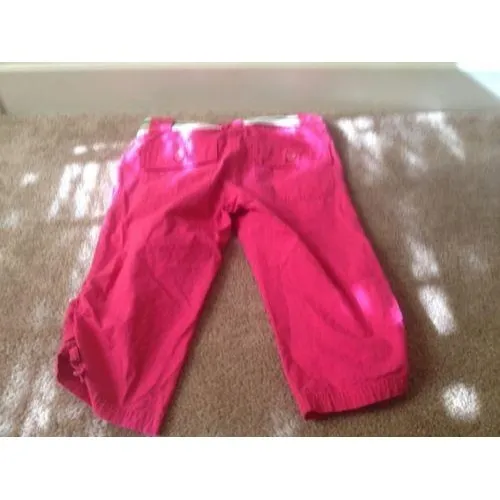 Beverly Hills Polo Club Girls Capri Pants Pink Belted Size 10 Casual - Image 3