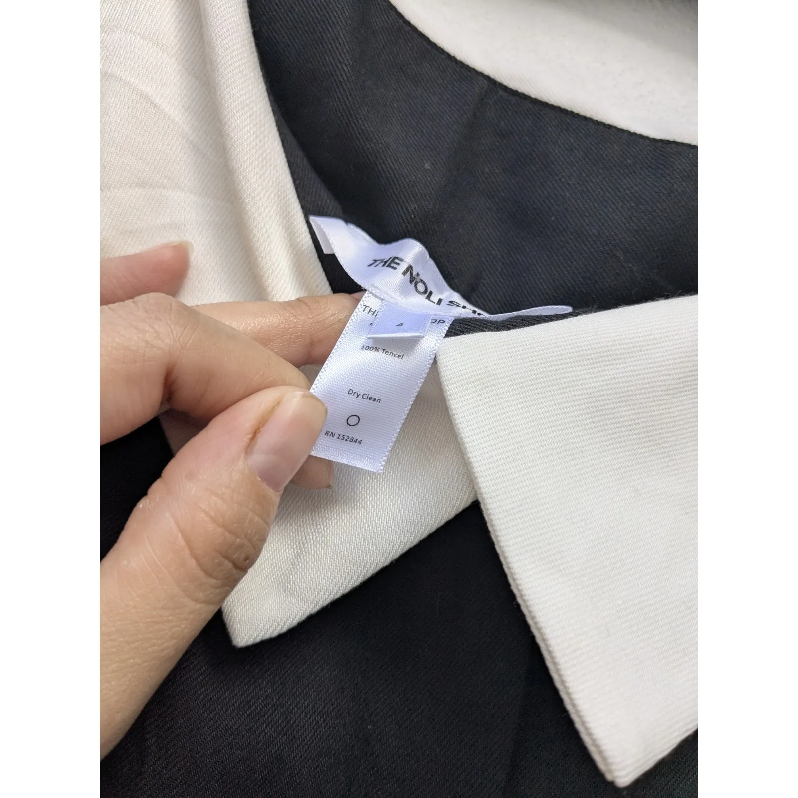 The Noli Shop Women's Dress Pants Foldover Trousers Black Elegant Size 4 - Image 9