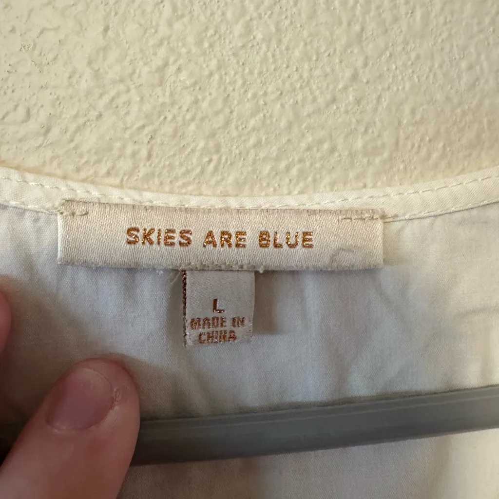 Skies Are Blue Cream Button-Down Midi Dress - Image 2