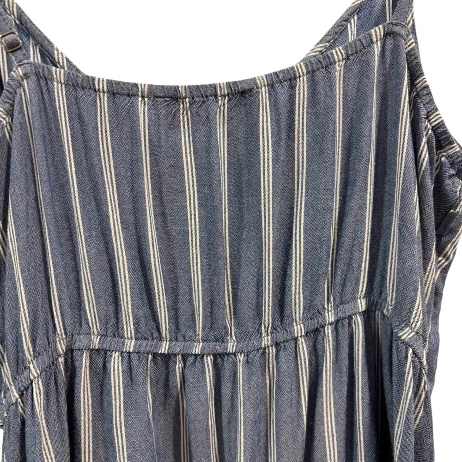 Hollister striped Wrap Dress Y2K Coquette Indie Summer Sundress, Size Medium - Image 9