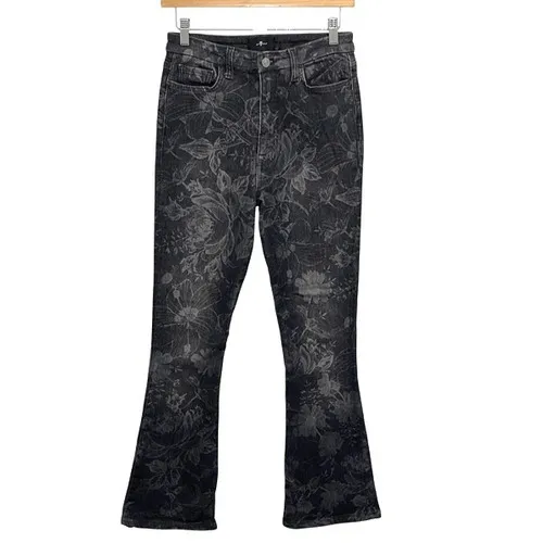 7 For All Mankind Womens The Ultra‎ High Rise Skinny Bootcut Floral Jeans Sz 27 - Image 2