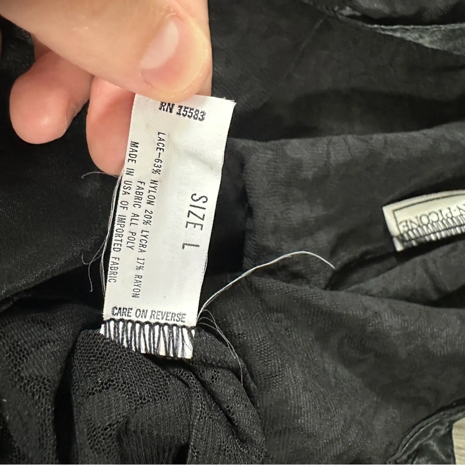 Vintage Evan Picone Black Lace Sleeveless Intimate Lingerie‎ Slip Dress Size L Size L - Image 6