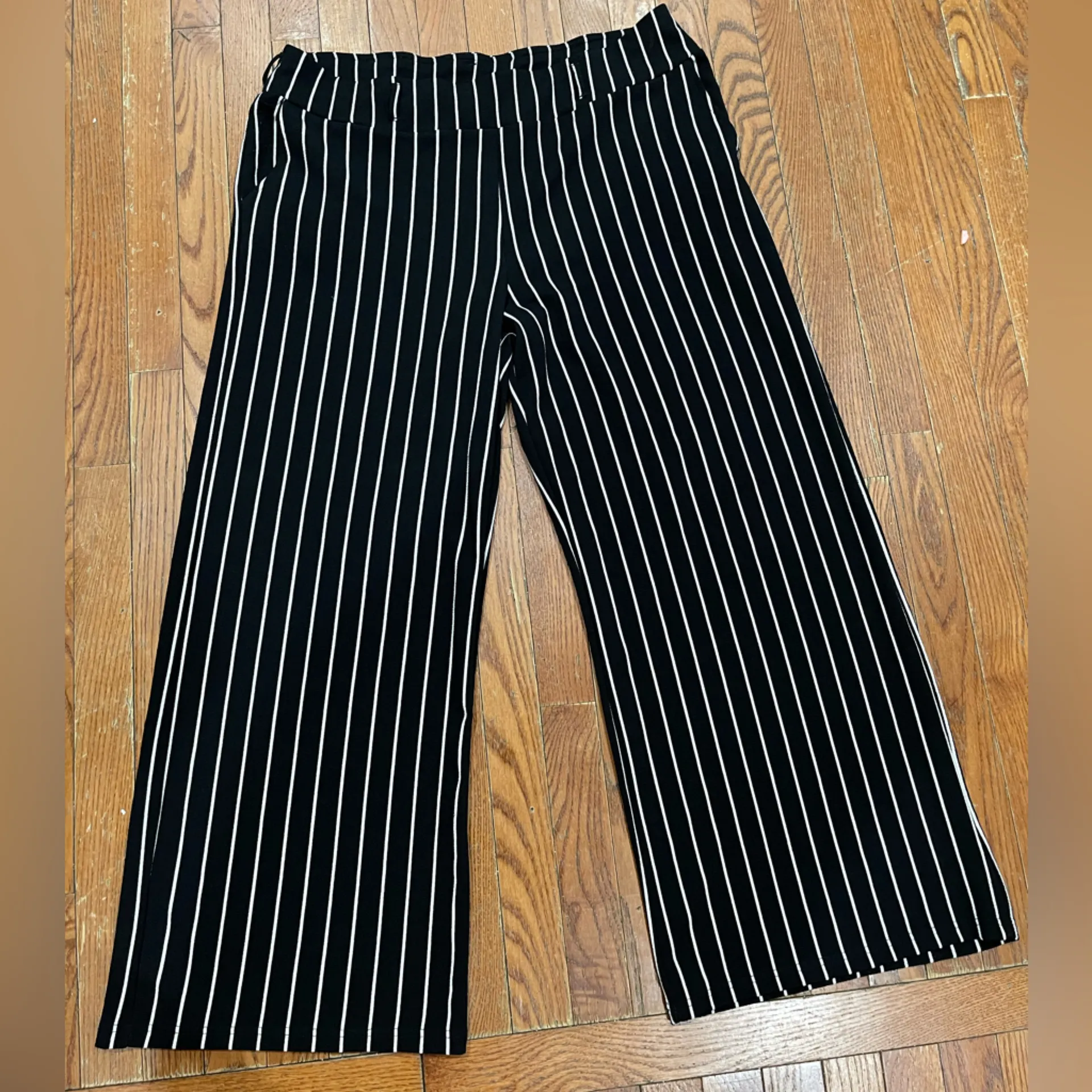 Terra & Sky Monochrome Striped Pants - Image 2