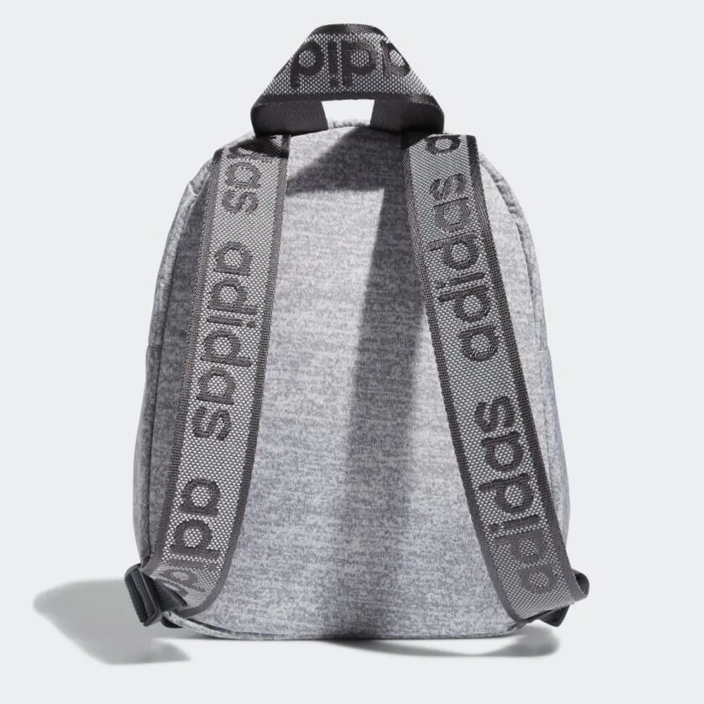 Adidas Linear Mini Backpack Small Travel Bag Purse Space Gray School Front Logo - Image 3