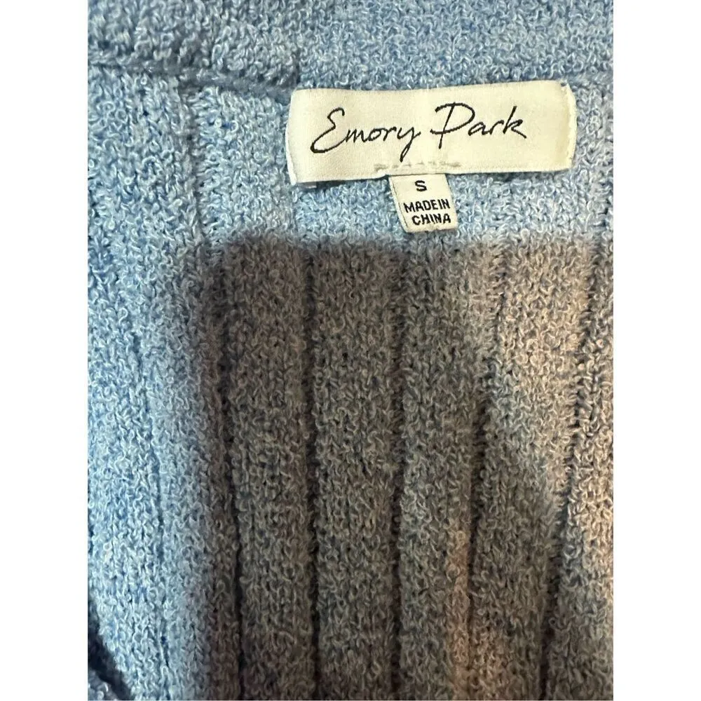 EMORY PARK Blair Button Up Mini Dress Sz S Baby blue - Image 4