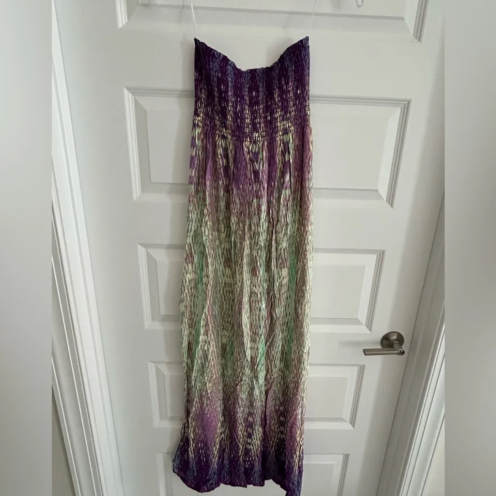 Nymphe Sleeveless Maxi Dress Purple Green Size S - Image 7