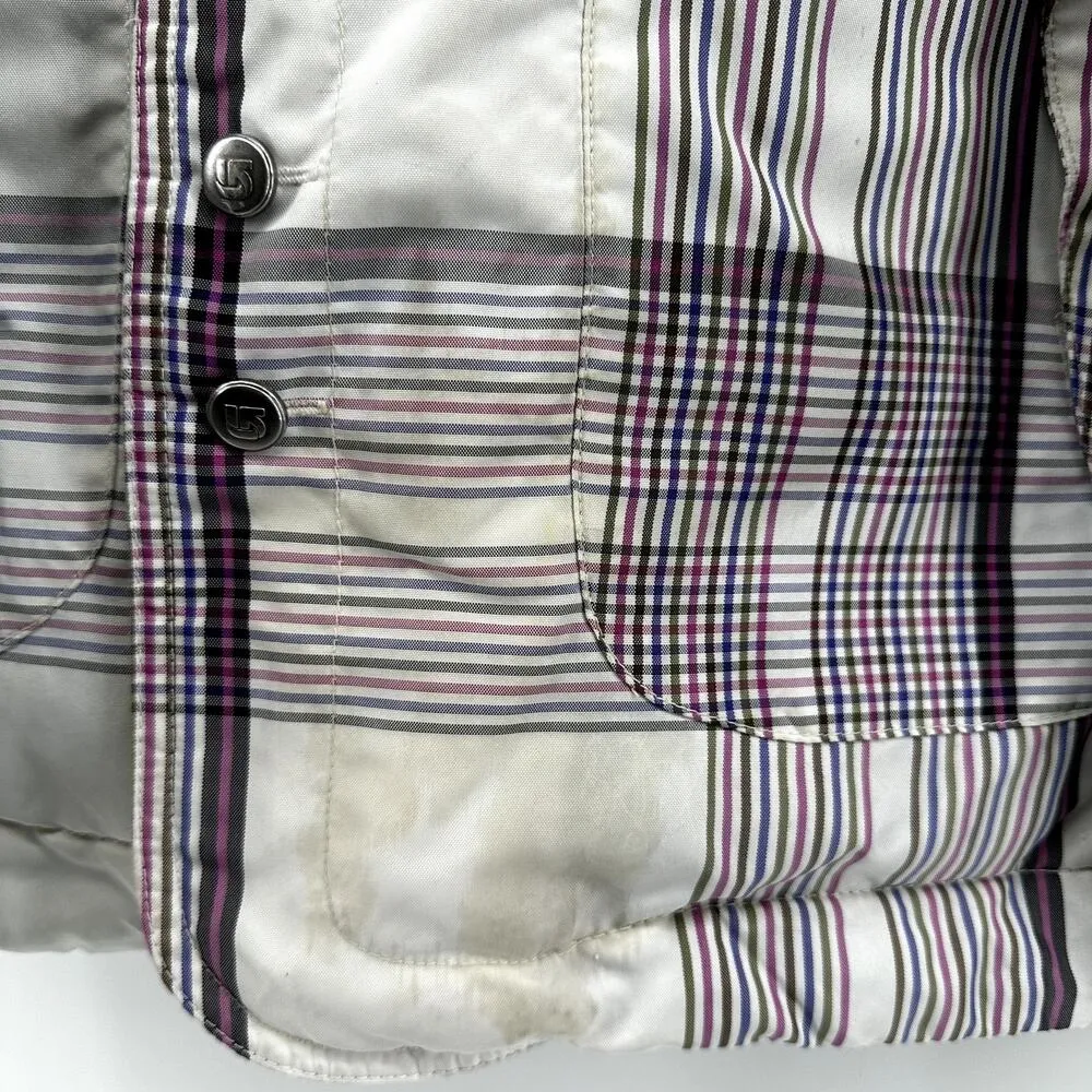 Burton Jet Set Jacket Plaid Oversized Hooded Snowboarding Winter Multicolor L - Image 8