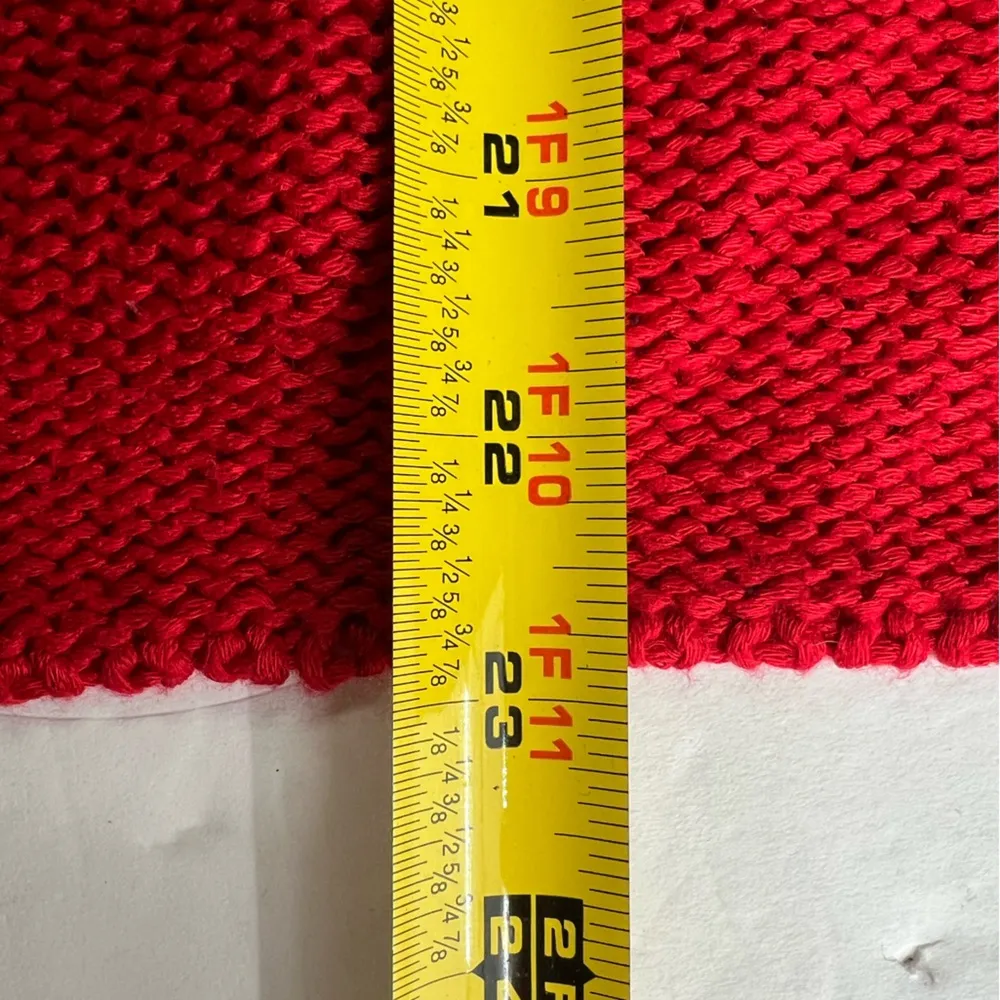 Umgee S red white striped lightweight bell sleeve sweater coastal holiday casual - Image 8