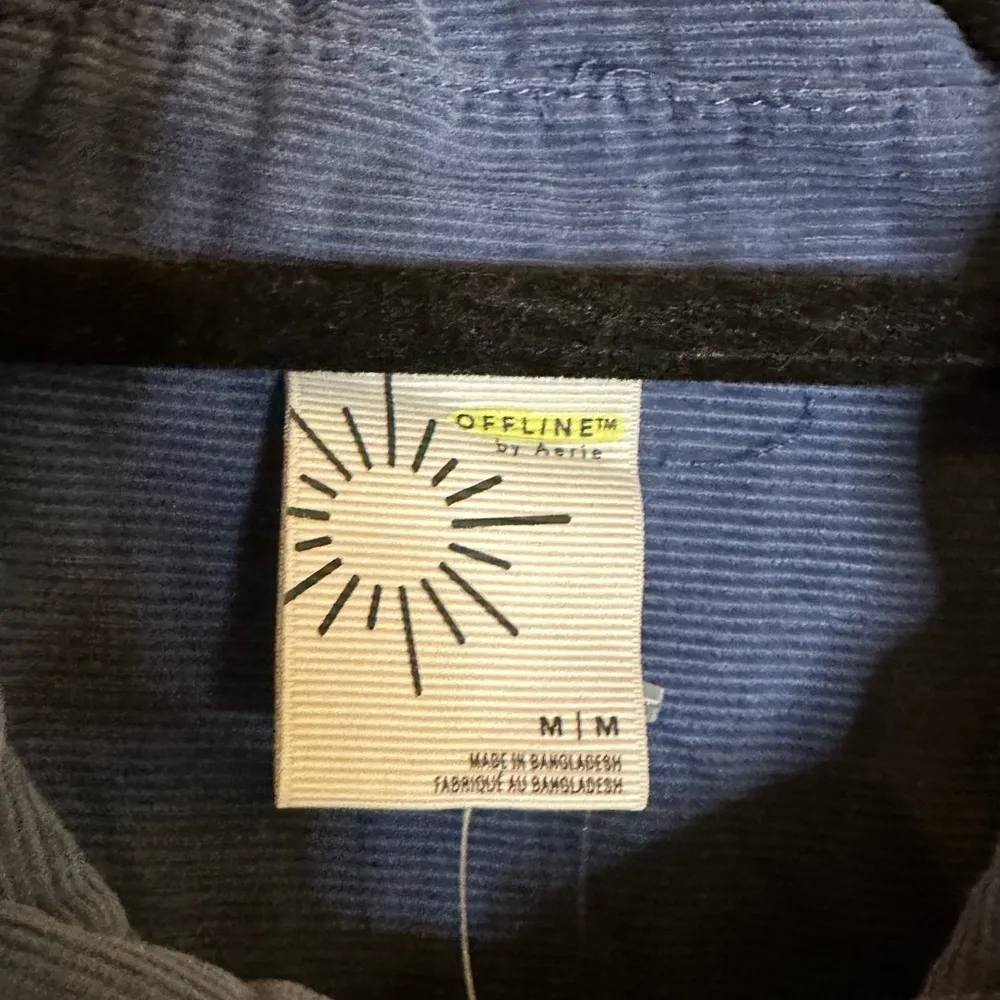 Offline by Aerie Blue Corduroy Tunic Length Oversized Long Sleeve Top NWT - Image 5