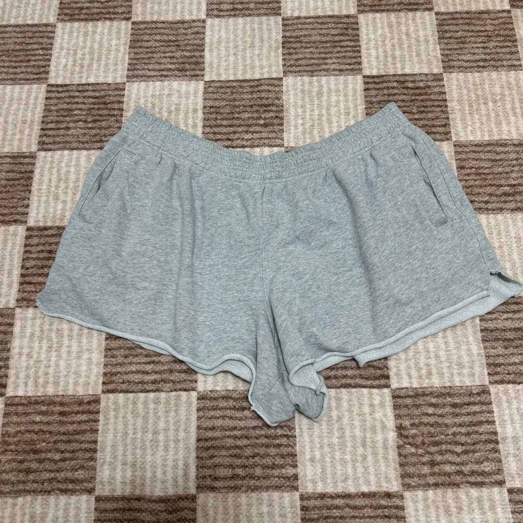 Aerie High Waisted Gray Sweat Shorts Size XXL Lounge Athleisure Off Mind - Image 2