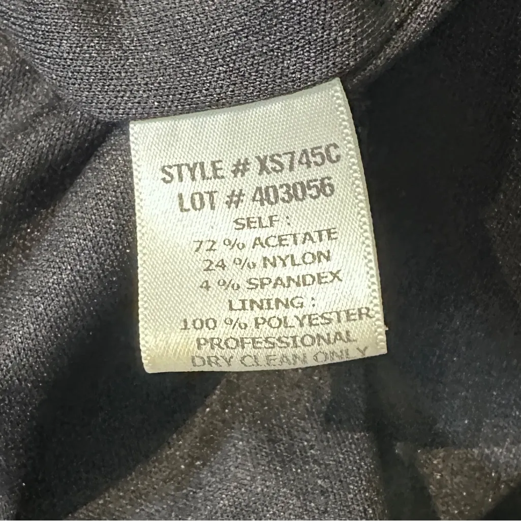 Cache Dress Vintage Long‎ Y2K Gown Black  Prom Mermaid Ruched Formal  Sz 6 - Image 14