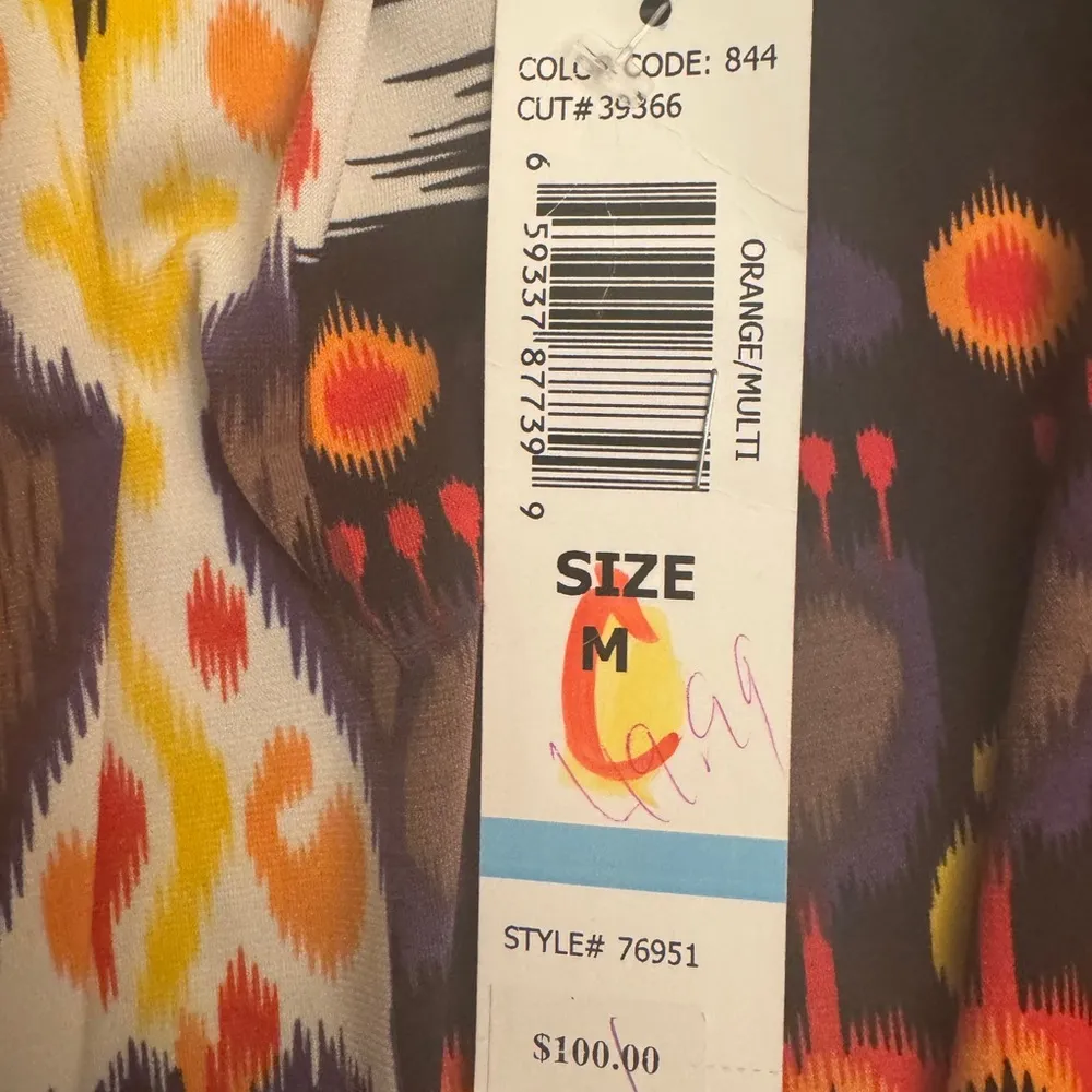 Tiana B NWT Mixed Patterns Multi Colored Sleeveless Dress Black Size M - Image 4