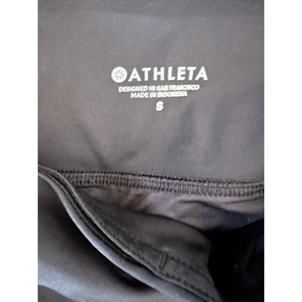 Athleta Lined Athletic Shorts Black Gray Camouflage Women’s Size Small - Image 3