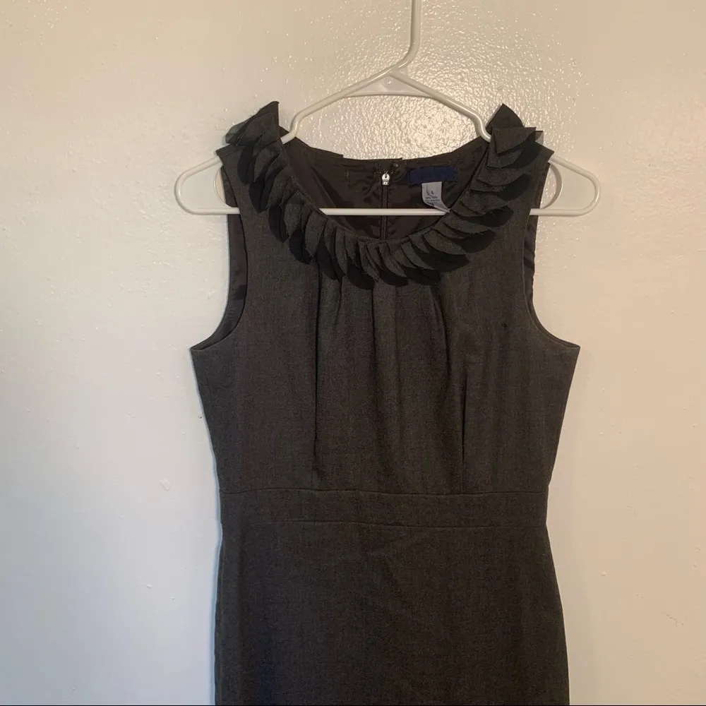 J. Crew Wool Sheath Dress Dark Gray - Image 3