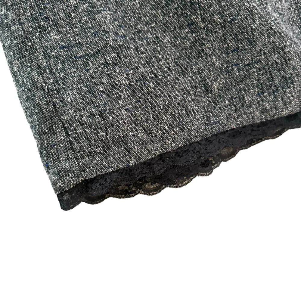 Worthington Pencil Skirt‎ Size 10 Black Pleated Floral Lace Corset Office Siren - Image 9