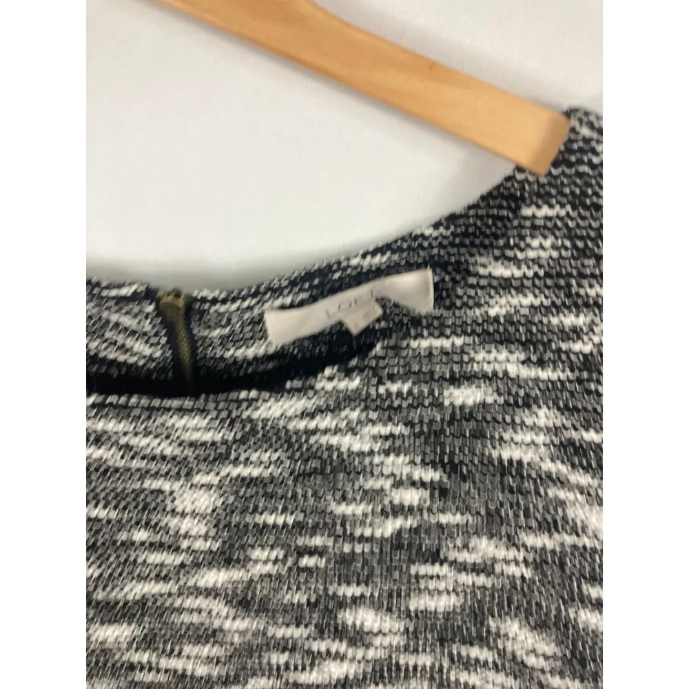 Ann Taylor LOFT Marled Black White Sweater Dress Size Large - Image 3