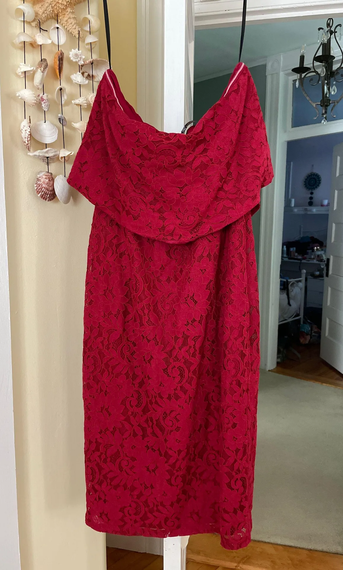Lulus Red Lace Dress - Image 2